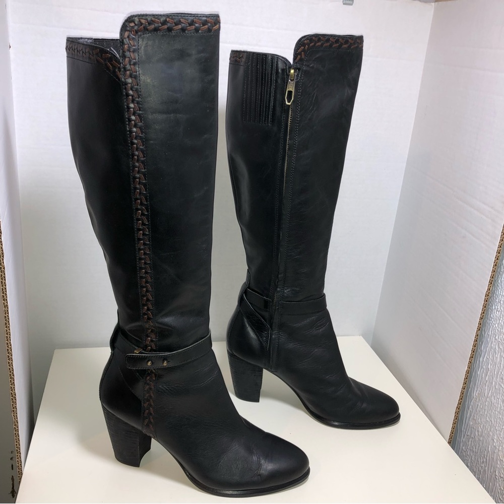 Ugg Claudine 1005663 Black Leather Tall Boot